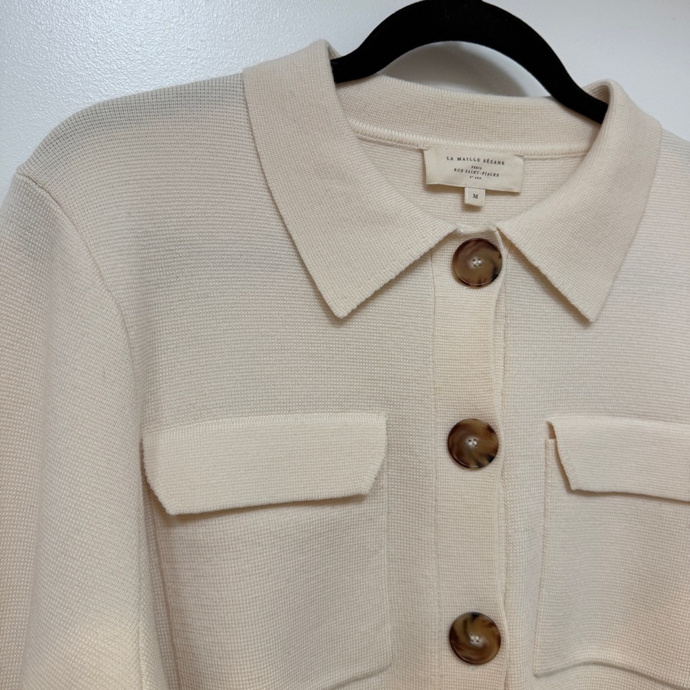 Sezane Betty Cardigan in Ecru - Picture 3 of 8